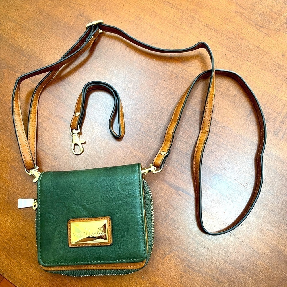 Simply Noelle vegan leather wristlet  crossbody clutch,